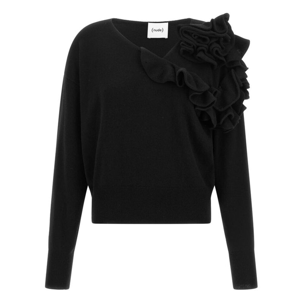 Nude Women Ruffled Sweater